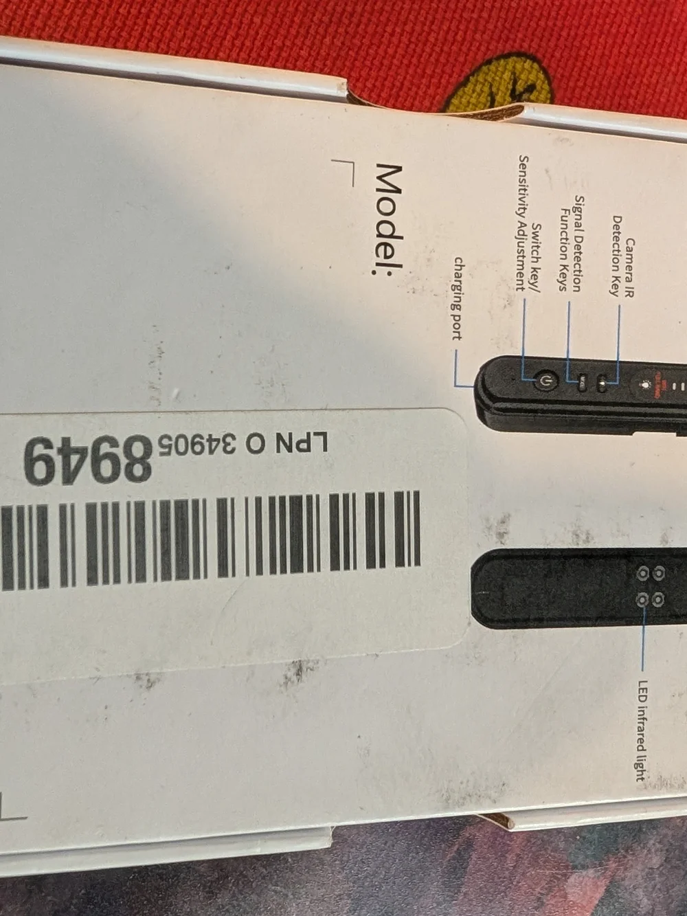 Black Wireless Inspection Camera with Red Tip
